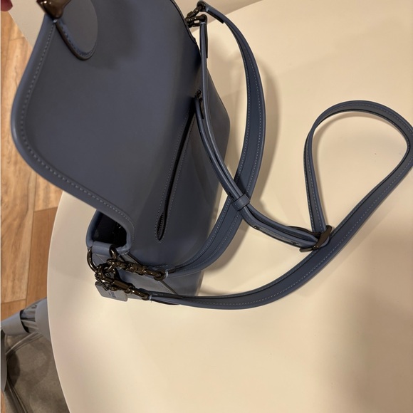 Coach Blue Crossbody Bag with Black Accents - Picture 5 of 6